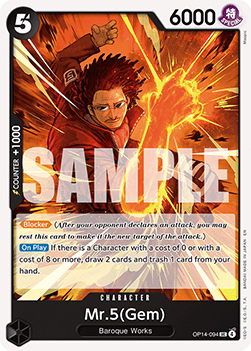 (094) One Piece TCG The Azure Sea's Seven Single: Mr.5(Gem) (OP14-094) Uncommon