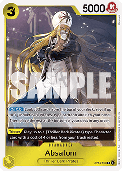 (100) One Piece TCG The Azure Sea's Seven Single: Absalom (OP14-100) Rare
