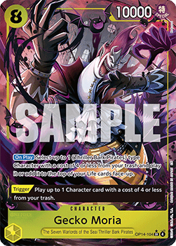 (104) One Piece TCG The Azure Sea's Seven Single: Gecko Moria (OP14-104) (V.2) Alternate Art