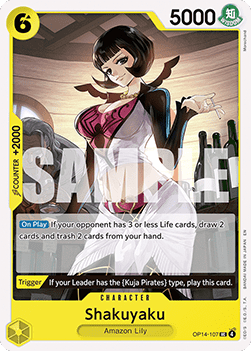 (107) One Piece TCG The Azure Sea's Seven Single: Shakuyaku (OP14-107) Uncommon