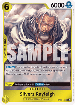 (108) One Piece TCG The Azure Sea's Seven Single: Silvers Rayleigh (OP14-108) Rare
