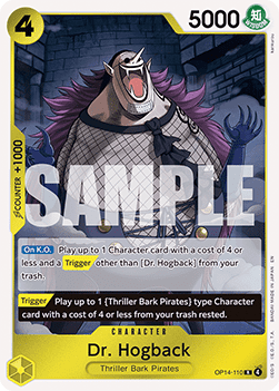 (110) One Piece TCG The Azure Sea's Seven Single: Dr. Hogback (OP14-110) Rare