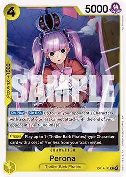 (111) One Piece TCG The Azure Sea's Seven Single: Perona (OP14-111) (V.1) Rare