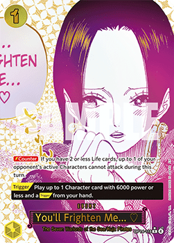 (118) One Piece TCG The Azure Sea's Seven Single: You'll Frighten Me... (OP14-118) (V.2) Alternate Art