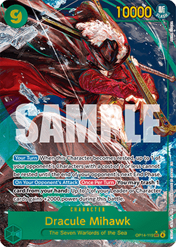 (119) One Piece TCG The Azure Sea's Seven Single: Dracule Mihawk (OP14-119) (V.2) Alternate Art