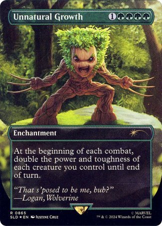 (865) Magic The Gathering Secret Lair Drop Series Single: Unnatural Growth Holo Rare