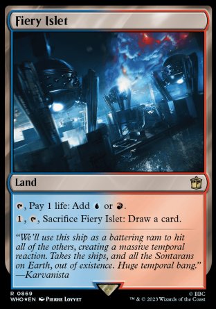 (869) Magic The Gathering Universes Beyond: Doctor Who: Extras Single: Fiery Islet (V.2) Rare