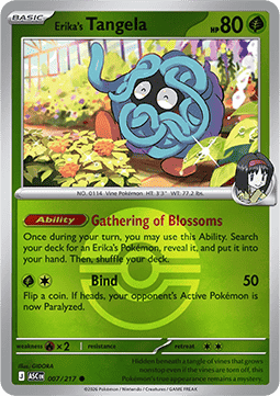 (007/217) Pokemon TCG Ascended Heroes: Additionals Single: Erika's Tangela Common (Ball Reverse Holo)
