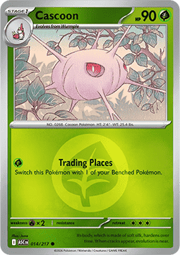 (014/217) Pokemon TCG Ascended Heroes: Additionals Single: Cascoon Common (Energy Symbol Reverse Holo)