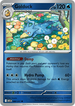 (040/217) Pokemon TCG Ascended Heroes: Additionals Single: Golduck Uncommon (Energy Symbol Reverse Holo)