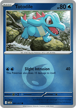 (041/217) Pokemon TCG Ascended Heroes: Additionals Single: Totodile Common (Energy Symbol Reverse Holo)