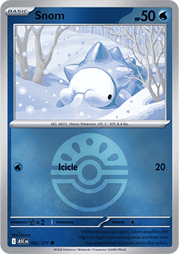 (052/217) Pokemon TCG Ascended Heroes: Additionals Single: Snom Common (Ball Reverse Holo)