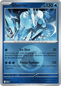 (054/217) Pokemon TCG Ascended Heroes: Additionals Single: Glastrier Uncommon (Energy Symbol Reverse Holo)
