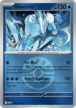 (054/217) Pokemon TCG Ascended Heroes: Additionals Single: Glastrier Uncommon (Ball Reverse Holo)