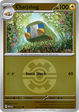 (065/217) Pokemon TCG Ascended Heroes: Additionals Single: Charjabug Common (Ball Reverse Holo)
