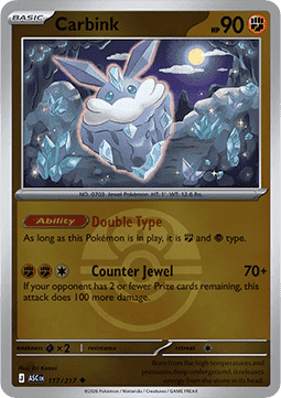 (117/217) Pokemon TCG Ascended Heroes: Additionals Single: Carbink Uncommon (Ball Reverse Holo)