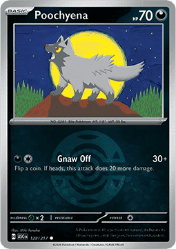 (128/217) Pokemon TCG Ascended Heroes: Additionals Single: Poochyena Common (Ball Reverse Holo)