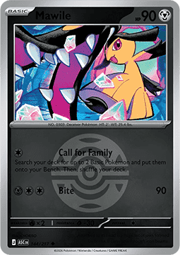 (144/217) Pokemon TCG Ascended Heroes: Additionals Single: Mawile Uncommon (Ball Reverse Holo)