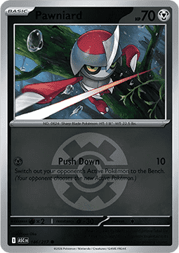 (146/217) Pokemon TCG Ascended Heroes: Additionals Single: Pawniard Common (Ball Reverse Holo)