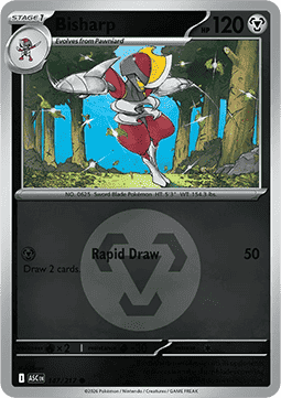 (147/217) Pokemon TCG Ascended Heroes: Additionals Single: Bisharp Common (Energy Symbol Reverse Holo)