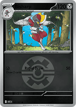 (147/217) Pokemon TCG Ascended Heroes: Additionals Single: Bisharp Common (Ball Reverse Holo)