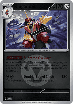 (148/217) Pokemon TCG Ascended Heroes: Additionals Single: Kingambit Rare (Energy Symbol Reverse Holo)