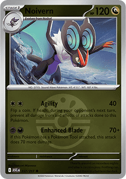 (157/217) Pokemon TCG Ascended Heroes: Additionals Single: Noivern Uncommon (Ball Reverse Holo)