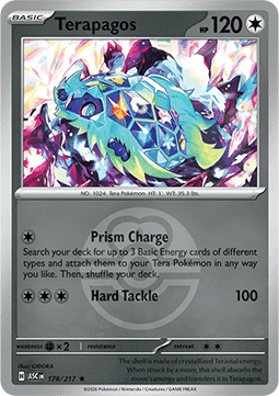 (178/217) Pokemon TCG Ascended Heroes: Additionals Single: Terapagos Rare (Ball Reverse Holo)