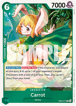 (013) One Piece TCG Heroines Edition Single: Carrot (EB03-013) (V.1) Rare