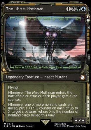 (871) Magic The Gathering Universes Beyond: Fallout: Extras Single: The Wise Mothman (V.4) Holo Mythic