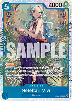 (024) One Piece TCG Heroines Edition Single: Nefeltari Vivi (EB03-024) (V.1) Super Rare