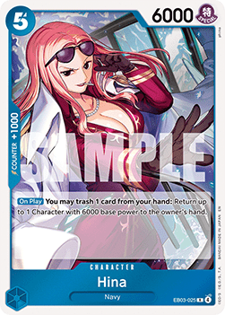(EB03-025) One Piece TCG Heroines Edition Single: Hina (EB03-025) (V.1) Rare
