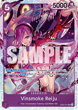 (031) One Piece TCG Heroines Edition Single: Vinsmoke Reiju (EB03-031) (V.1) Super Rare