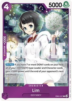 (037) One Piece TCG Heroines Edition Single: Lim (EB03-037) (V.1) Rare
