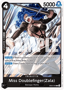 (046) One Piece TCG Heroines Edition Single: Miss Doublefinger(Zala) (EB03-046) (V.1) Common