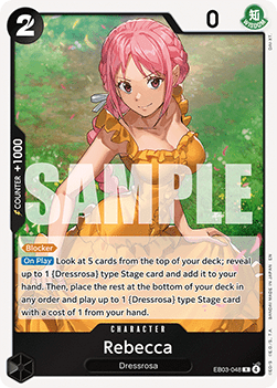 (048) One Piece TCG Heroines Edition Single: Rebecca (EB03-048) (V.1) Rare