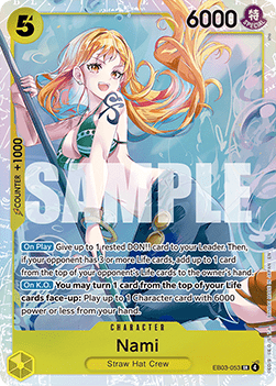 (053) One Piece TCG Heroines Edition Single: Nami (EB03-053) (V.1) Super Rare