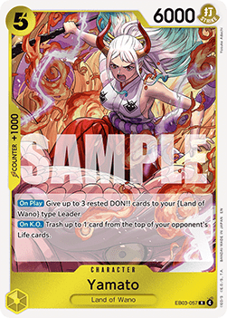 (057) One Piece TCG Heroines Edition Single: Yamato (EB03-057) (V.1) Rare