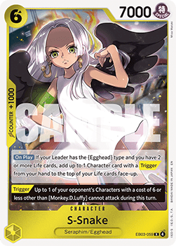 (059) One Piece TCG Heroines Edition Single: S-Snake (EB03-059) (V.1) Rare