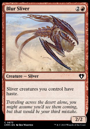 (873) Magic The Gathering Commander Masters: Extras Single: Blur Sliver Holo Common