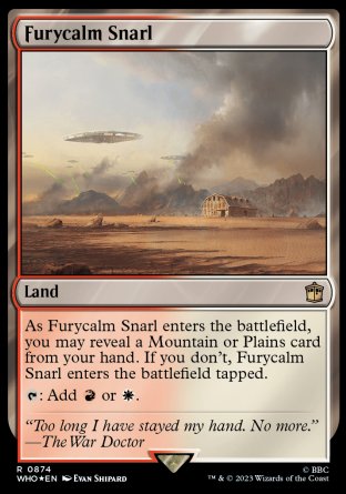 (874) Magic The Gathering Universes Beyond: Doctor Who: Extras Single: Furycalm Snarl (V.2) Holo Rare