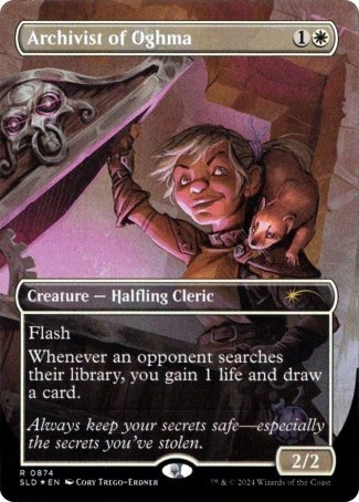 (874) Magic The Gathering Secret Lair Drop Series Single: Archivist of Oghma Holo Rare