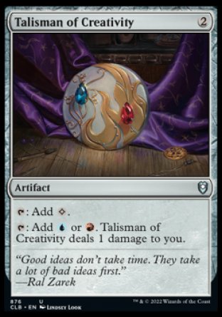(876) Magic The Gathering Commander Legends: Battle for Baldur's Gate: Extras Single: Talisman of Creativity Uncommon