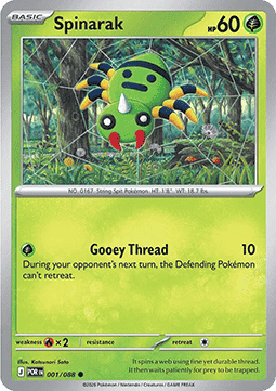 (001/088) Pokemon TCG Perfect Order Single: Spinarak Reverse Holo Common