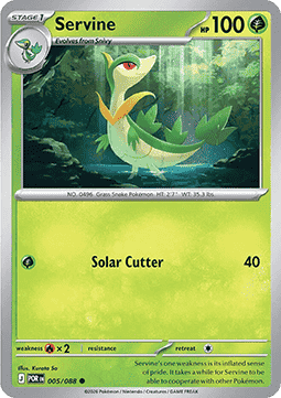 005/088) Pokemon TCG Perfect Order Single: Servine Reverse Holo Commo – Puca Puca Games