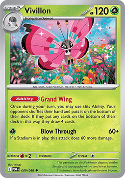 (009/088) Pokemon TCG Perfect Order Single: Vivillon Reverse Holo Uncommon