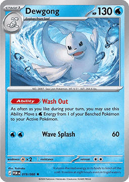 (019/088) Pokemon TCG Perfect Order Single: Dewgong Reverse Holo Rare