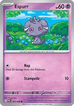 (033/088) Pokemon TCG Perfect Order Single: Espurr Reverse Holo Common