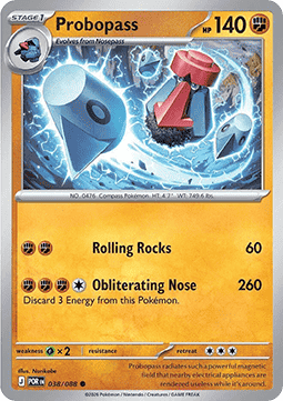 (038/088) Pokemon TCG Perfect Order Single: Probopass Reverse Holo Common
