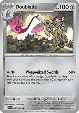 (057/088) Pokemon TCG Perfect Order Single: Doublade Common